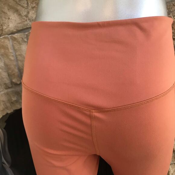 Girlfriend Burnt Orange High Waist Leggings Inner Back Pocket Women’s Size L - Picture 5 of 7
